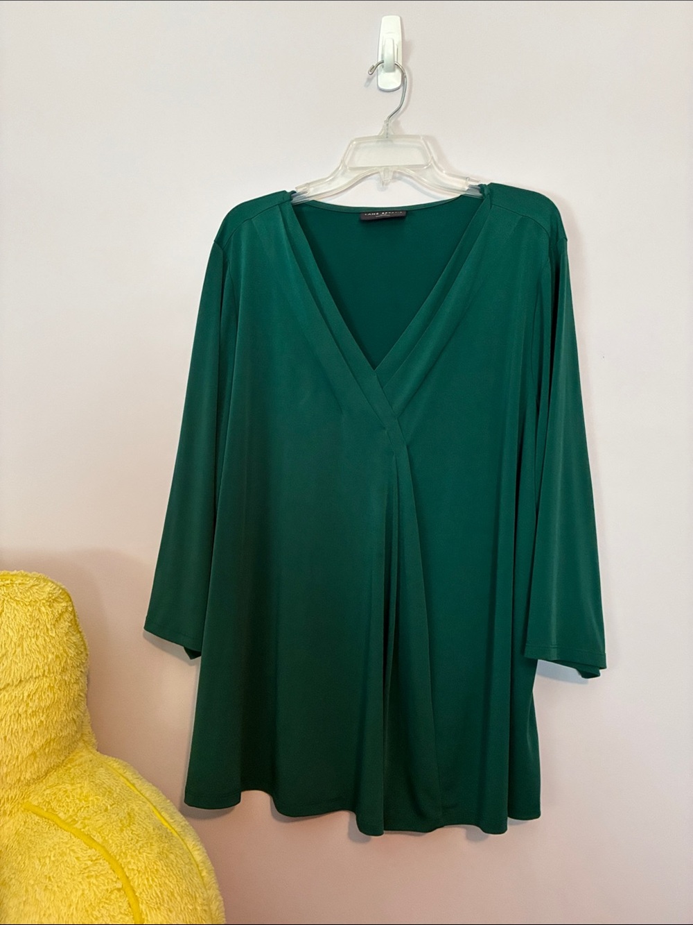 Lane Bryant Deep Green V-Neck Flowing Tunic